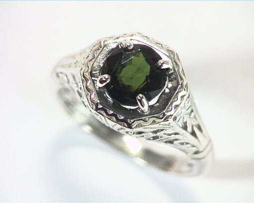 Zircon Natural Genuine Gemstone Sterling Silver Lady,s Ring RSS,379