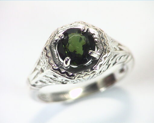 Zircon Natural Genuine Gemstone Sterling Silver Lady,s Ring RSS,379