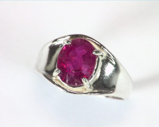 Pink Tourmaline Natural Genuine Gemstone Set in Sterling Silver Ring RSS,415