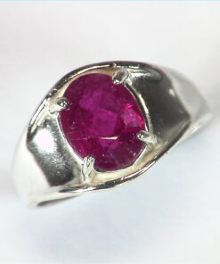 Pink Tourmaline Natural Genuine Gemstone Set in Sterling Silver Ring RSS,415