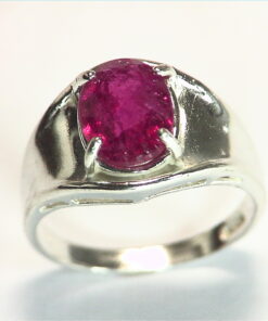 Pink Tourmaline Natural Genuine Gemstone Set in Sterling Silver Ring RSS,415