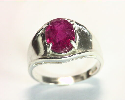 Pink Tourmaline Natural Genuine Gemstone Set in Sterling Silver Ring RSS,415