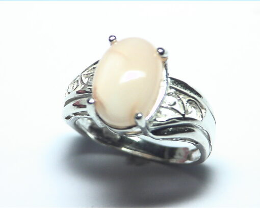 Moonstone Natural Genuine Gemstone Sterling Silver Lady,s Ring RSS,445