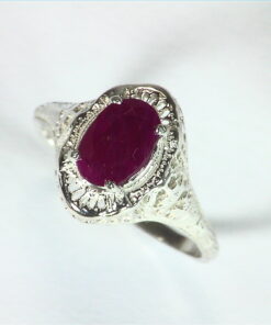 Ruby Natural Genuine Gemstone Sterling Silver Lady,s Ring in Antique Design RSS,448
