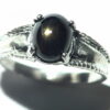 Black Star Sapphire Natural genuine Gemstone set in Sterling Silver Ring.RSS483
