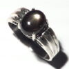 Black Star Sapphire Natural genuine Gemstone set in Sterling Silver Ring.RSS486