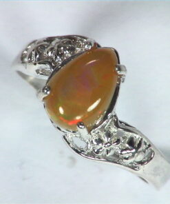 Opal (Mexican) Genuine Gemstone in Sterling silver Ring RSS,600