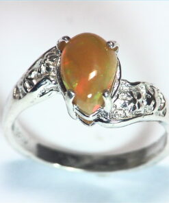 Opal (Mexican) Genuine Gemstone in Sterling silver Ring RSS,600