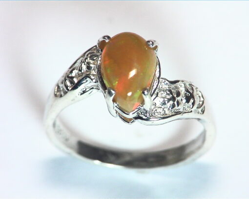 Opal (Mexican) Genuine Gemstone in Sterling silver Ring RSS,600