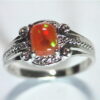 Opal (Mexican) Genuine Gemstone in Sterling Silver Ring RSS,602