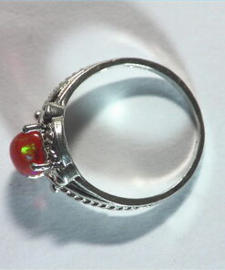 Opal (Mexican) Genuine Gemstone in Sterling Silver Ring RSS,602