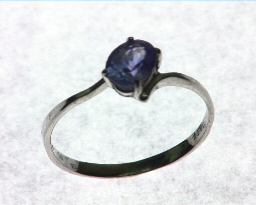 Blue Sapphire Ceylon In Sterling Silver Ring.