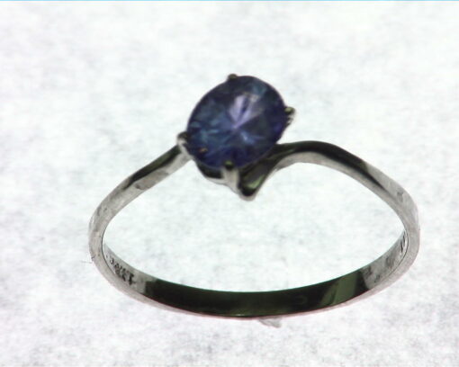 Blue Sapphire Ceylon In Sterling Silver Ring.