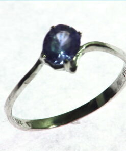 Blue Sapphire Ceylon In Sterling Silver Ring.