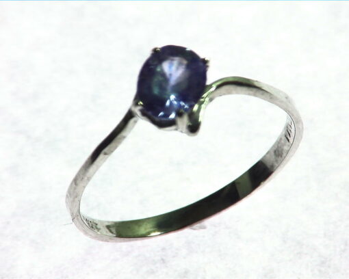Blue Sapphire Ceylon In Sterling Silver Ring.