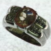 Rose Quarts Sterling Silver Ring,RSS989