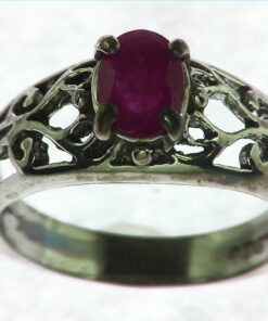Ruby Sterling Silver Ring