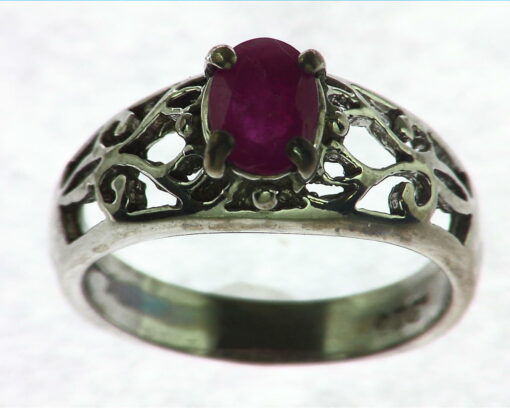 Ruby Sterling Silver Ring
