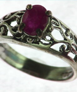 Ruby Sterling Silver Ring