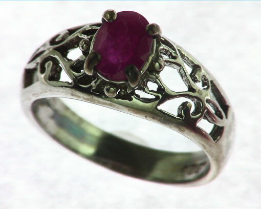 Ruby Sterling Silver Ring