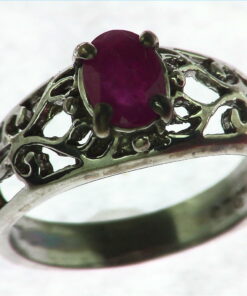 Ruby Sterling Silver Ring