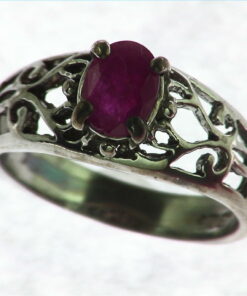 Ruby Sterling Silver Ring