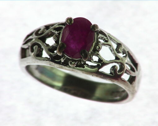 Ruby Sterling Silver Ring