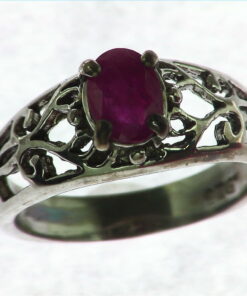 Ruby Sterling Silver Ring