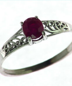 Ruby Sterling Silver Ring.