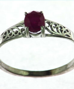 Ruby Sterling Silver Ring.