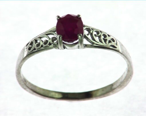 Ruby Sterling Silver Ring.