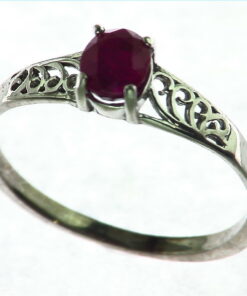 Ruby Sterling Silver Ring.