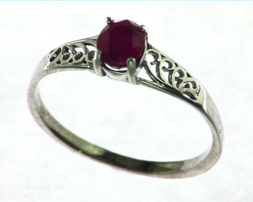 Ruby Sterling Silver Ring.