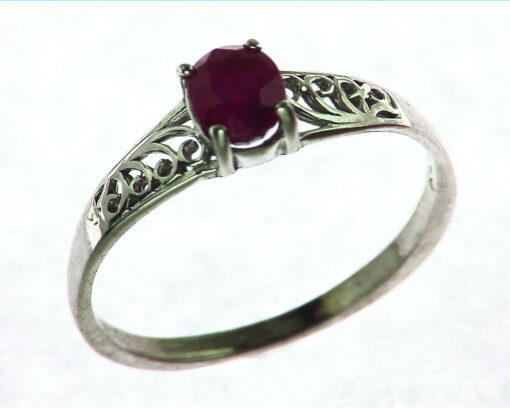 Ruby Sterling Silver Ring.