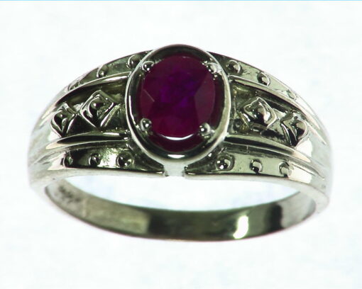 Ruby natural genuine gemstone Sterling Silver Ring.