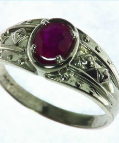 Ruby natural genuine gemstone Sterling Silver Ring.