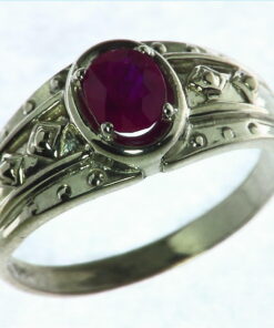 Ruby natural genuine gemstone Sterling Silver Ring.