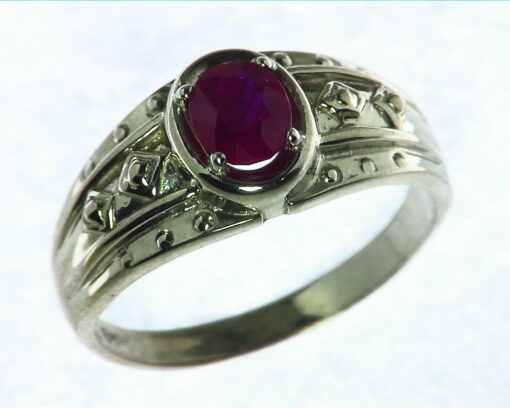 Ruby natural genuine gemstone Sterling Silver Ring.