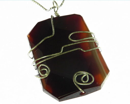 Agate Natural Genuine Gemstone Sterling Silver Pendent PSS,1006 - Image 5