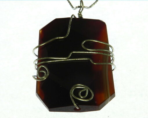 Agate Natural Genuine Gemstone Sterling Silver Pendent PSS,1006 - Image 6