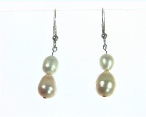Pearl Dangling Sterling Silver Earrings ESS,792 - Image 4