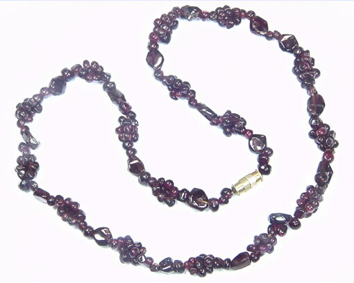 Garnet Natural Genuine Gemstone Bead Necklace , NBD,860 - Image 3