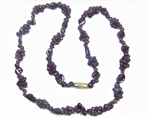 Garnet Natural Genuine Gemstone Bead Necklace , NBD,860 - Image 5