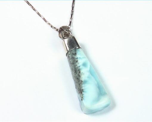 Larimar Natural Genuine Gemstone Pendent In Sterling Silver PSS,853 - Image 6