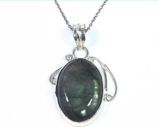Labradorite Natural Genuine Sterling Silver Pendant PSS,899