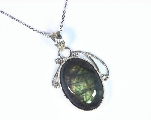 Labradorite Natural Genuine Sterling Silver Pendant PSS,899 - Image 4