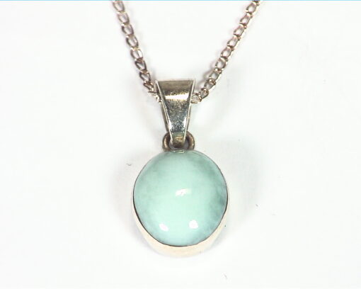 Larimar Natural Genuine Gemstone Pendent In Sterling Silver PSS,944 - Image 3
