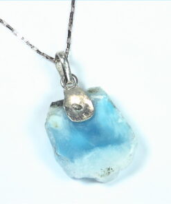 Alternative view of Larimar Natural Genuine Gemstone sterling Silver Pendent PSS,963