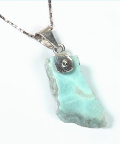 Alternative view of Larimar Natural Genuine Gemstone sterling Silver Pendent PSS,964