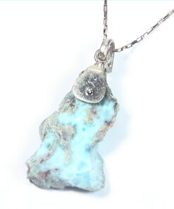 Alternative view of Larimar Natural Genuine Gemstone Pendent In Sterling Silver PSS,966